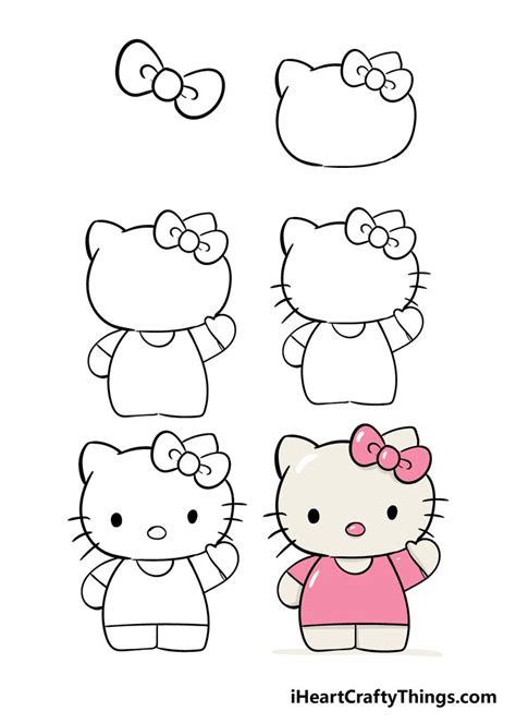 how to draw hello kitty|hello kitty drawing hard.